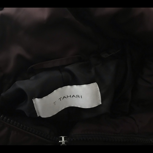 T Tahari Women’s Quilted Parka Jacket XL Burgundy - Picture 7 of 8